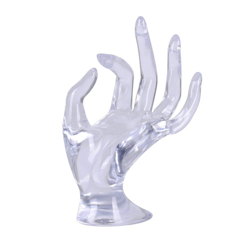 ChezMax Jewery Display Hand Ring Holder - Jewelry Organizer Stand, Necklace Stand, Preppy Jewelry Holder, Aesthetic Room Decor, Transparent Cute Y2k Room Decor for Women - Image 1